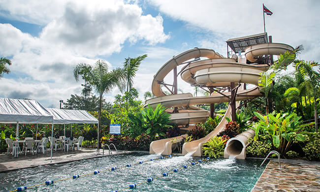 Kalambu Hot Springs Water Park in Arenal Costa Rica 